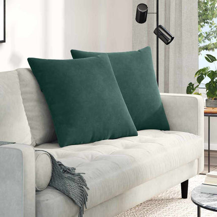 Sofa Kussens 2 Stuks 80 X 40 Cm Cordstof Donkergroen
