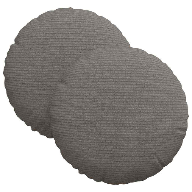 Zitkussens 2 Pcs Ø30 X 13 Cm Katoen Stof