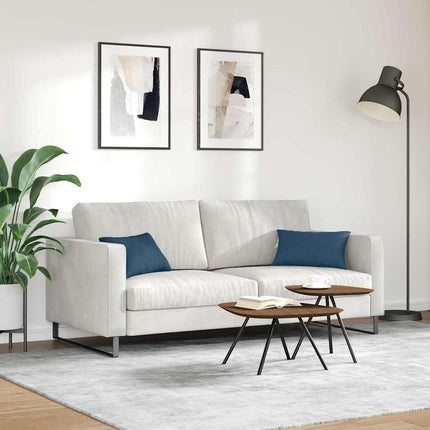 Sofa Kussens 2 Pcs 50 X 30 Cm Stof Blauw