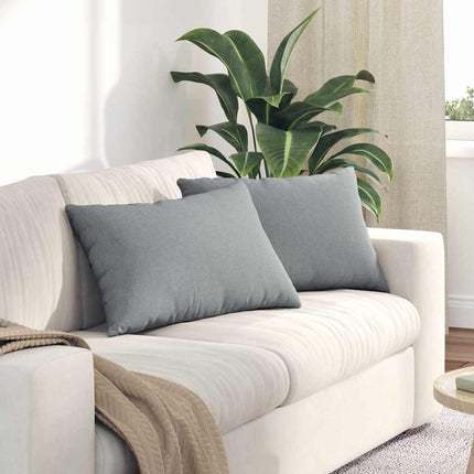 Sofa Kussens 2 Pcs 50 X 30 Cm Stof Lichtgrijs