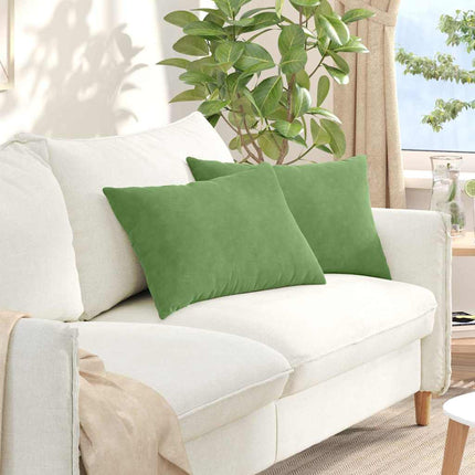 Sofa Kussens 2 Stuks 145 X 40 Cm Cordstof Lichtgroen