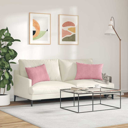 Sofa Kussens 2 Stuks 60 X 40 Cm Cordstof Roze