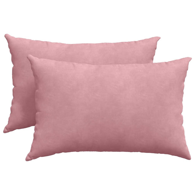 Sofa Kussens 2 Stuks 60 X 40 Cm Cordstof Roze
