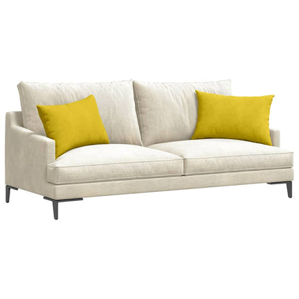 Sofa Kussens 2 Stuks 60 X 40 Cm Cordstof Geel