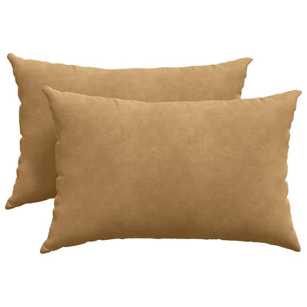 Sofa Kussens 2 Stuks 60 X 40 Cm Cordstof Bruin