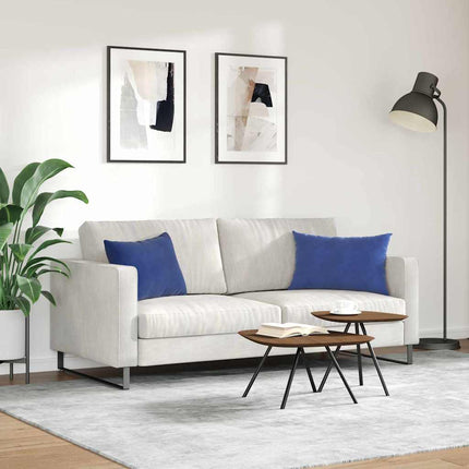 Sofa Kussens 2 Stuks 60 X 40 Cm Cordstof Politieblauw