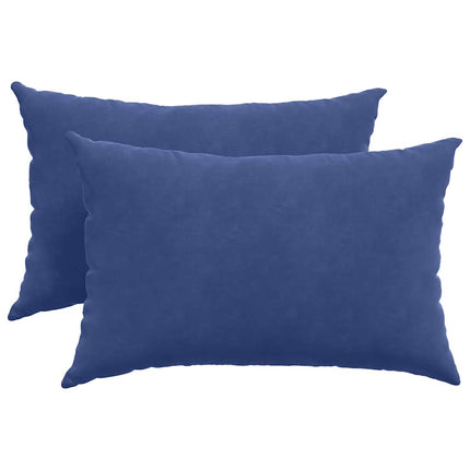 Sofa Kussens 2 Stuks 60 X 40 Cm Cordstof Politieblauw
