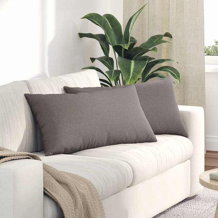 Sofa Kussens 2 Pcs 50 X 30 Cm Stof Taupe