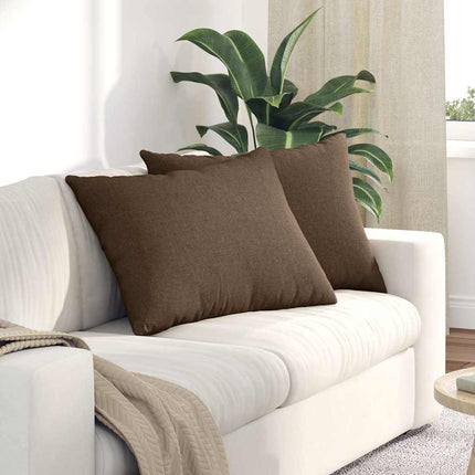 Sofa Kussens 2 Pcs 50 X 30 Cm Stof Bruin