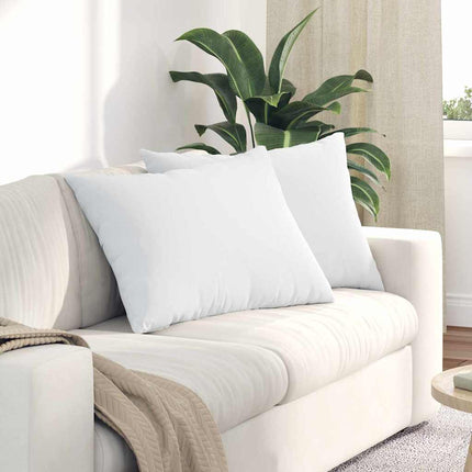 Sofa Kussens 2 Pcs 50 X 30 Cm Stof Wit
