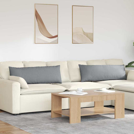 Sofa Kussens 2 Pcs 50 X 30 Cm Stof Lichtgrijs