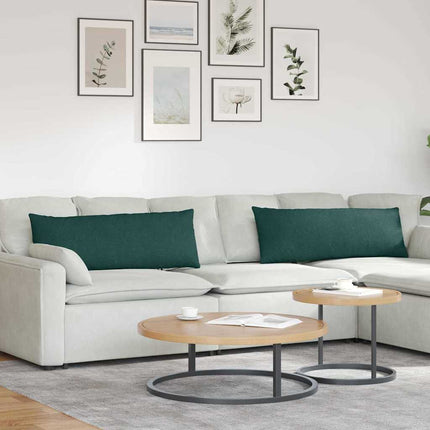 Sofa Kussens 2 Pcs 50 X 30 Cm Stof Donkergroen