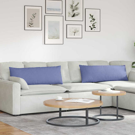 Sofa Kussens 2 Pcs 50 X 30 Cm Stof Jeans Blauw