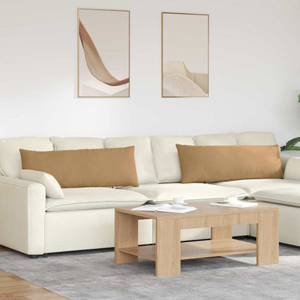 Sofa Kussens 2 Stuks 60 X 40 Cm Cordstof Bruin