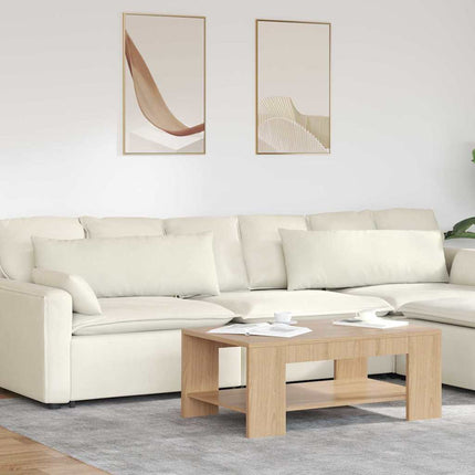 Sofa Kussens 2 Stuks 60 X 40 Cm Cordstof Crème