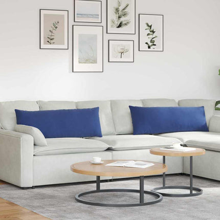 Sofa Kussens 2 Stuks 60 X 40 Cm Cordstof Politieblauw