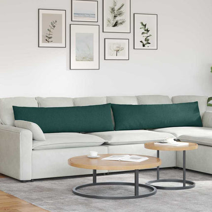 Sofa Kussens 2 Pcs 50 X 30 Cm Stof Donkergroen