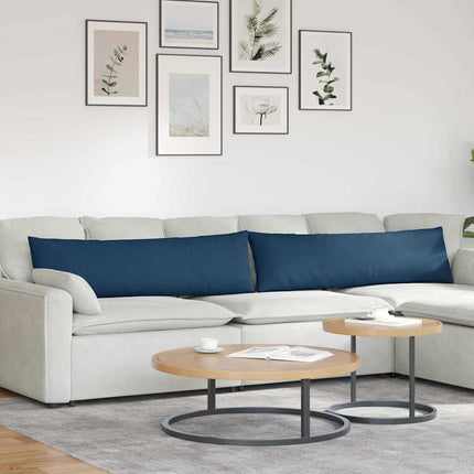 Sofa Kussens 2 Pcs 50 X 30 Cm Stof Blauw
