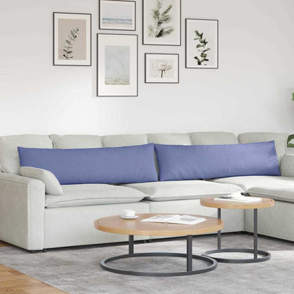 Sofa Kussens 2 Pcs 50 X 30 Cm Stof Jeans Blauw