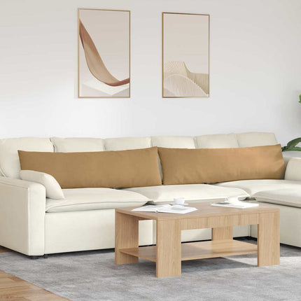 Sofa Kussens 2 Stuks 60 X 40 Cm Cordstof Bruin