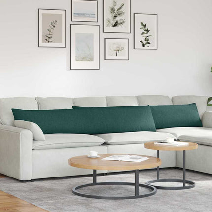 Sofa Kussens 2 Pcs 50 X 30 Cm Stof Donkergroen