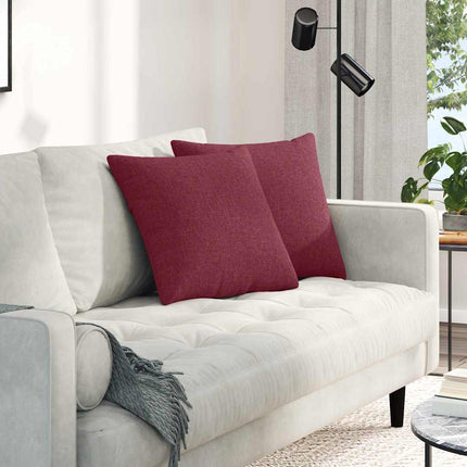 Sofa Kussens 2 Pcs 50 X 30 Cm Stof Wijnrood