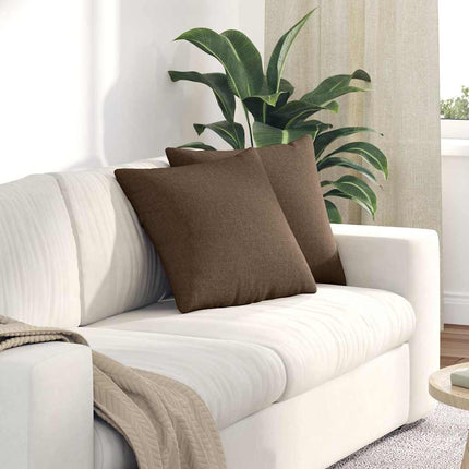 Sofa Kussens 2 Pcs 50 X 30 Cm Stof Bruin