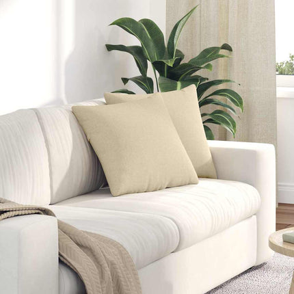 Sofa Kussens 2 Pcs 50 X 30 Cm Stof Crème