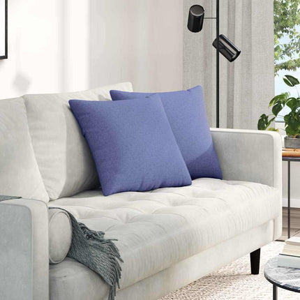 Sofa Kussens 2 Pcs 50 X 30 Cm Stof Jeans Blauw