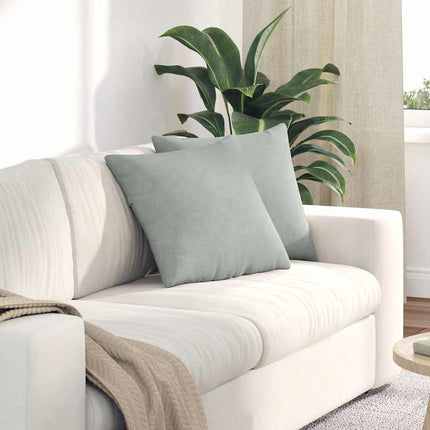Sofa Kussens 2 Stuks 80 X 40 Cm Cordstof Lichtgrijs