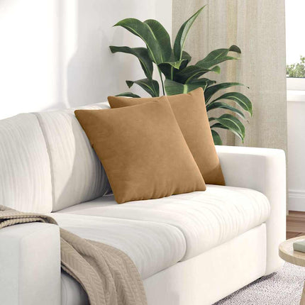 Sofa Kussens 2 Stuks 60 X 40 Cm Cordstof Bruin