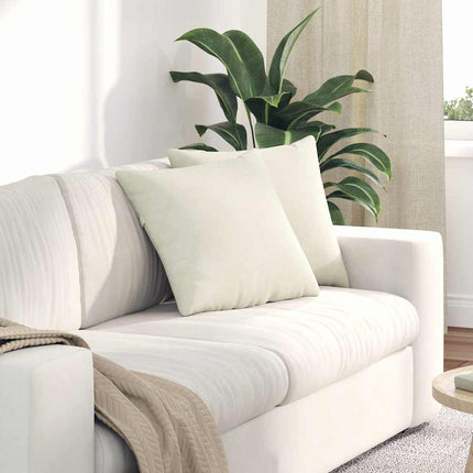 Sofa Kussens 2 Stuks 60 X 40 Cm Cordstof Crème