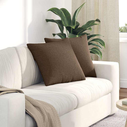 Sofa Kussens 2 Pcs 50 X 30 Cm Stof Bruin