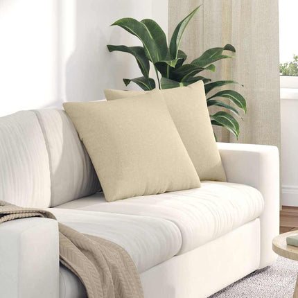 Sofa Kussens 2 Pcs 50 X 30 Cm Stof Crème