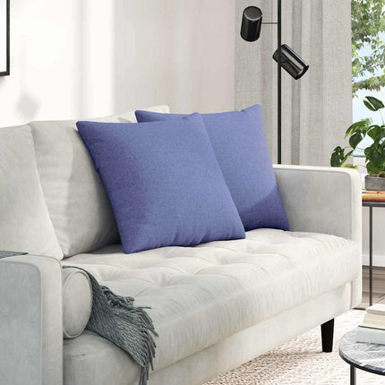 Sofa Kussens 2 Pcs 50 X 30 Cm Stof Jeans Blauw