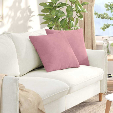 Sofa Kussens 2 Stuks 60 X 40 Cm Cordstof Roze