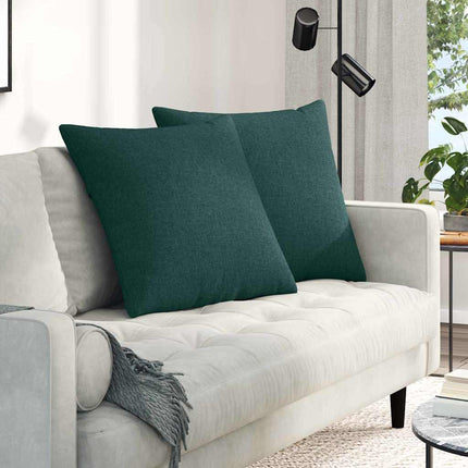 Sofa Kussens 2 Pcs 50 X 30 Cm Stof Donkergroen