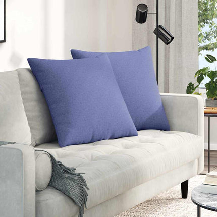 Sofa Kussens 2 Pcs 50 X 30 Cm Stof Jeans Blauw