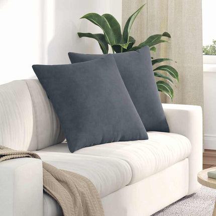 Sofa Kussens 2 Stuks 80 X 40 Cm Cordstof Donkergrijs