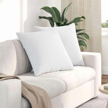 Sofa Kussens 2 Pcs 50 X 30 Cm Stof Wit