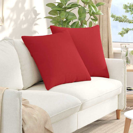 Sofa Kussens 2 Pcs 50 X 30 Cm Stof Rood