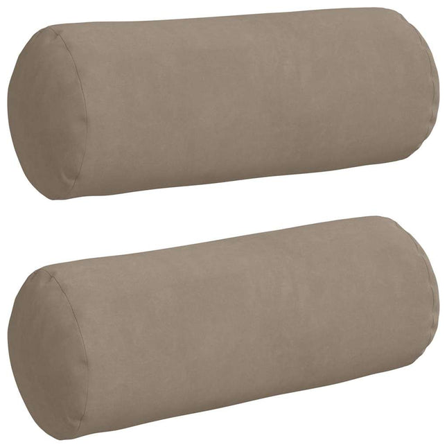 Bolster Kussens 2 Stuks Ø 15 X 40 Cm Microvezel Stof