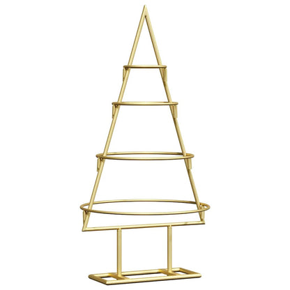 Metalen kerstboom met standaard Goud 60 cm Poedergecoat staal