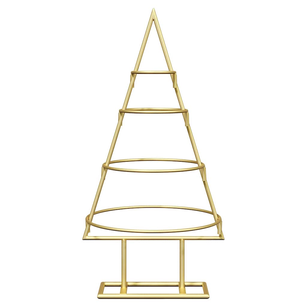 Metalen kerstboom met standaard Goud 60 cm Poedergecoat staal