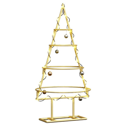 Metalen kerstboom met standaard Goud 60 cm Poedergecoat staal