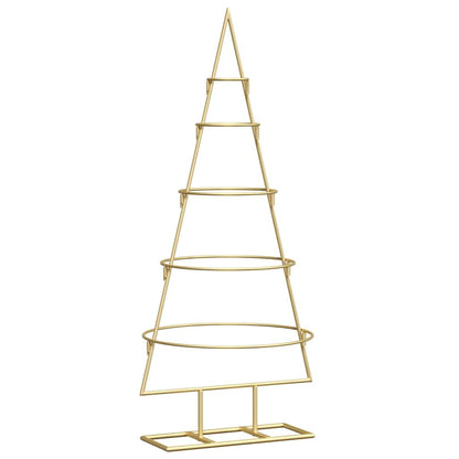 Metalen kerstboom met standaard Goud 90 cm Poedergecoat staal