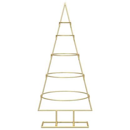 Metalen kerstboom met standaard Goud 90 cm Poedergecoat staal
