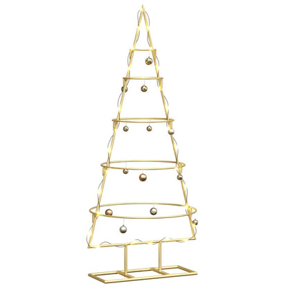 Metalen kerstboom met standaard Goud 90 cm Poedergecoat staal