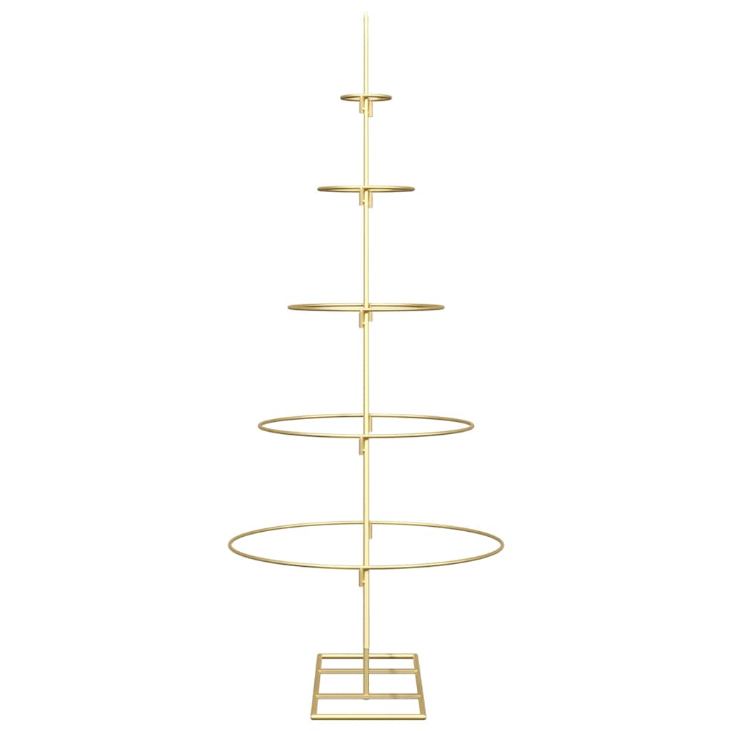 Metalen kerstboom met standaard Goud 125 cm Poedergecoat staal