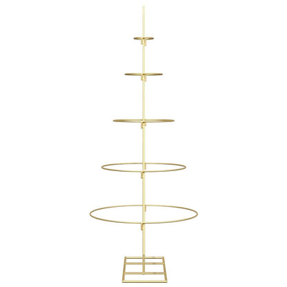 Metalen kerstboom met standaard Goud 125 cm Poedergecoat staal